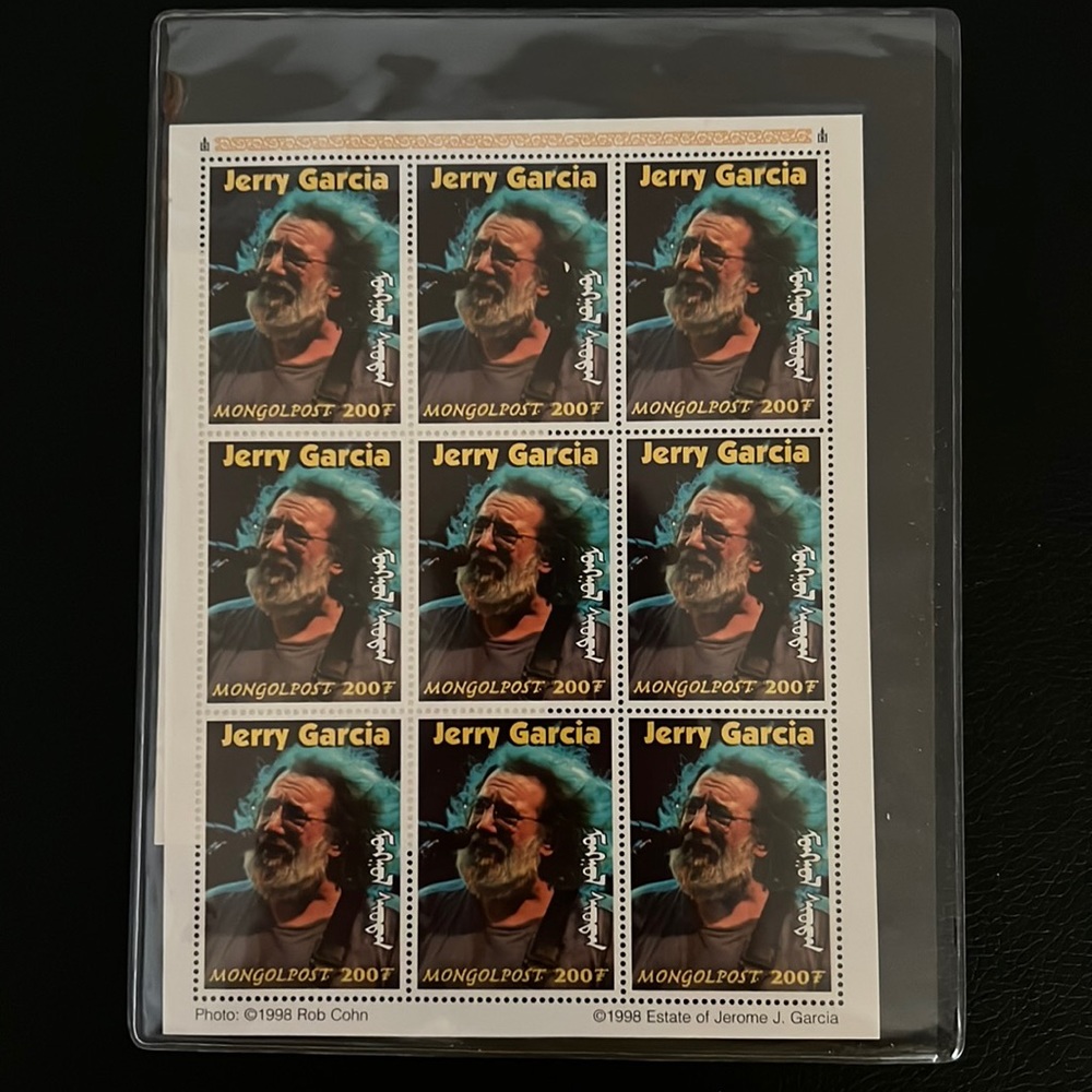 Jerry Garcia Collectable Stamps Mongolpost